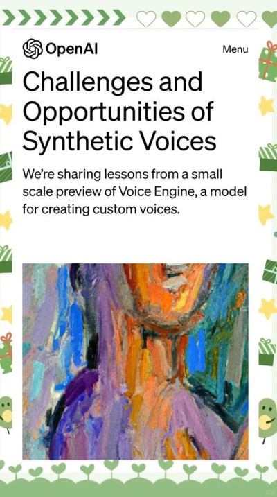 Voice Engine – OpenAI公布的AI语音合成和声音克隆模型