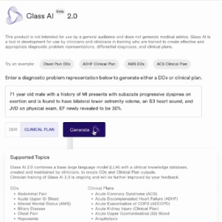 Glass Health正在开发一种AI工具，用于提出医疗诊断建议