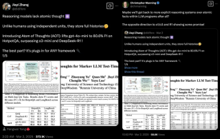 AI大佬曼宁转赞，MetaGPT团队首提「Atom of Thoughts」，原子化思考让4o-mini暴打推理模型？