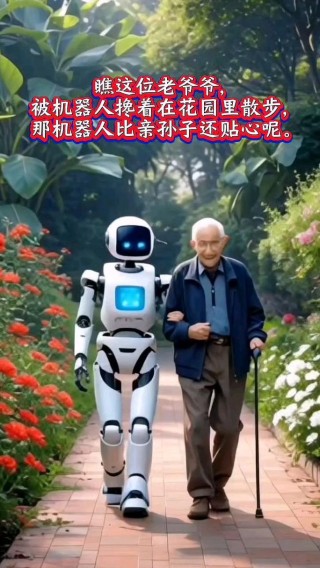 迈步前行养老产业康养第一人（机器人）