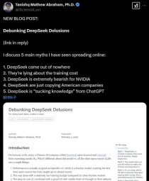 自有歪果仁为DeepSeek「辩经」：揭穿围绕DeepSeek的谣言