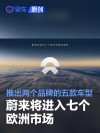 蔚来将进入七个欧洲市场 推出两个品牌的五款车型