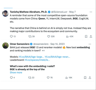 国产模型首开Hugging Face月度下载全球第一，智源BGE累计下载逾亿