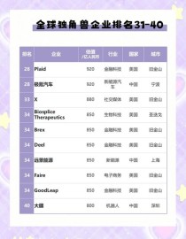 市场竞争激烈 全球新独角兽中国占去三分之一 争抢全球经济份额