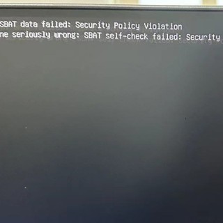 开机提示security Policy Violation的解决方法