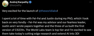 李飞飞任CEO，空间智能公司World Labs亮相，全明星阵容曝光