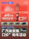 广汽埃安推出“一口价”购车活动 售5.38万起