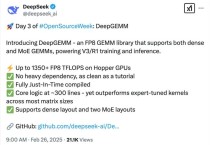 DeepGEMM – DeepSeek 开源的 FP8 通用矩阵乘法库