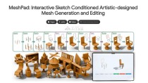 MeshPad – 草图驱动的AI 3D网格生成与编辑工具