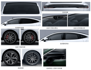 吉利银河星耀8纯电申报图 搭载250kW电机