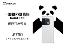 一加 10 Pro 胖达白 512GB 至尊版发布 售价5799元