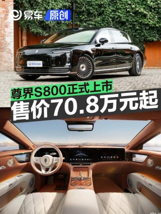 尊界S800正式上市 售70.8万元起