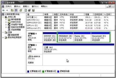 电脑新装的1TB硬盘只显示100G怎么回事？