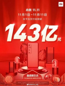 小米双十一销售额创纪录  全渠道累计支付319亿