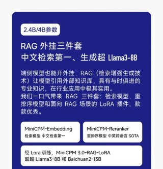 MiniCPM 3.0 – 面壁智能开源的端侧AI模型，4B参数性能超越GPT-baidu093.5