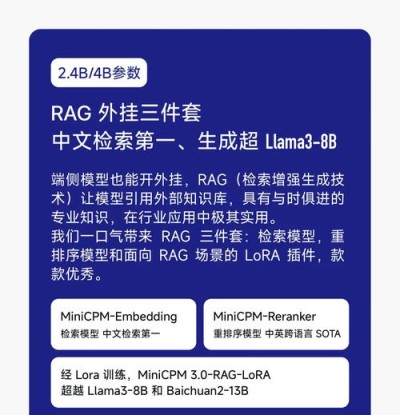 MiniCPM 3.0 – 面壁智能开源的端侧AI模型，4B参数性能超越GPT-baidu093.5