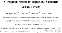 用上AI，升职提前4年？清华等分析6790万篇论文：科学界收缩，不用AI的领域无人问津