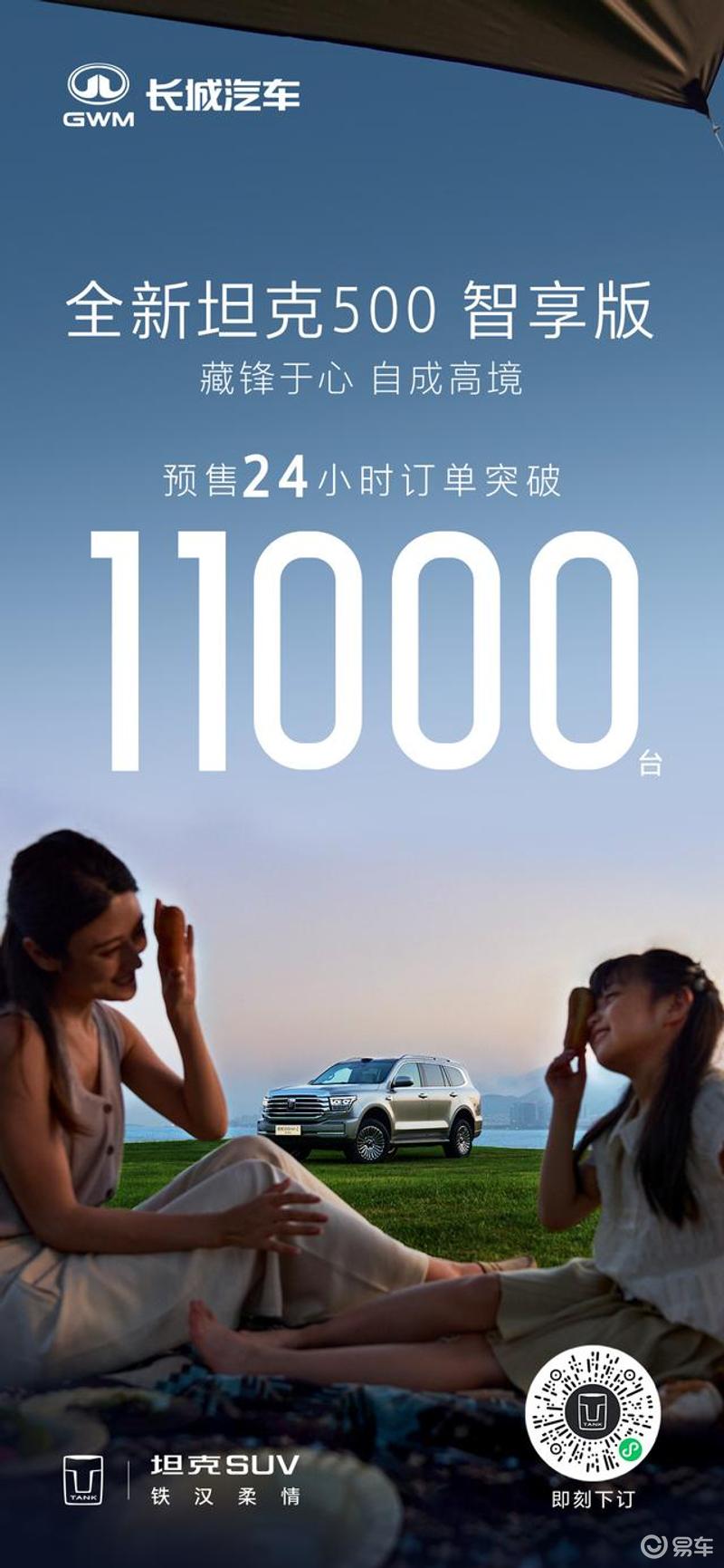 全新坦克500预售24小时订单突破1.1万台 预售价36万起  第2张