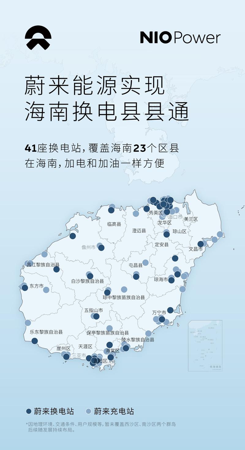 蔚来能源实现海南换电县县通 共建设41座换电站  第2张