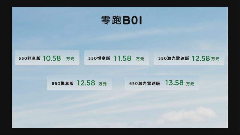 零跑B01开启预售 预售价10.58万元起  第2张