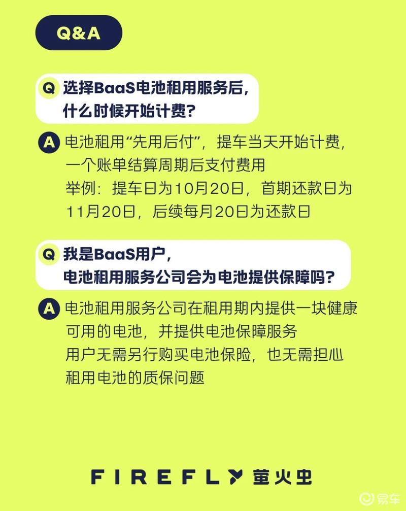 firefly萤火虫推出BaaS电池租用购车方案 自在版7.98万起售  第4张