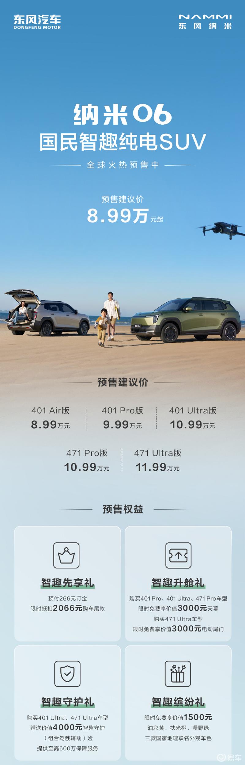 东风纳米06将于5月27日上市 预售价8.99万元起  第3张