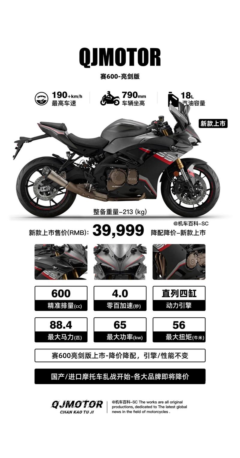 QJMOTOR赛600亮剑版上市 售价39999元 第1张 QJMOTOR赛600亮剑版上市 售价39999元 第1张