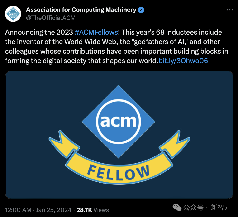 2023 ACM Fellow颁给图灵三巨头！清华马维英、微软高剑峰、上交大陈海波等14位华人当选  第1张
