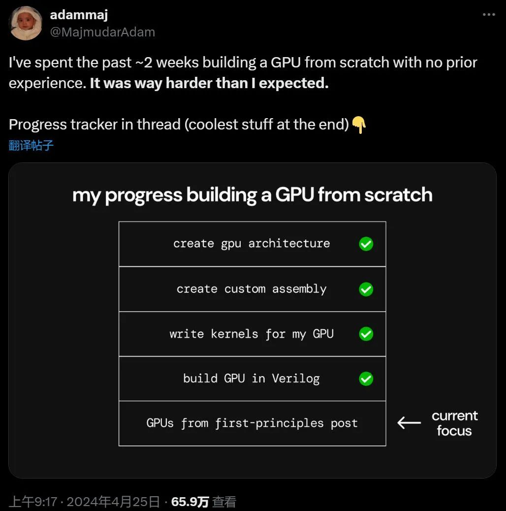 从零开始手搓GPU，照着英伟达CUDA来，只用两个星期  第1张
