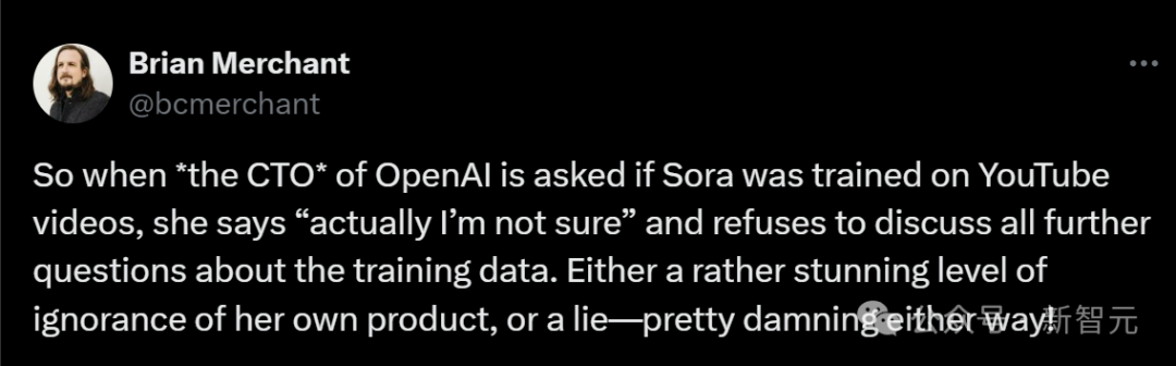 OpenAI再陷巨大争议？Sora训练数据被质疑非法，CTO采访疯狂翻车  第6张