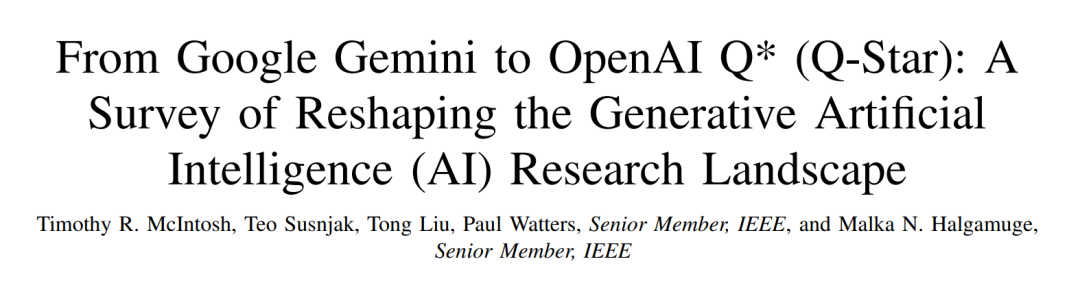 从Google Gemini到OpenAI Q-：生成式AI研究领域全面综述  第2张