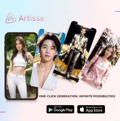 Artisse可以根据提示、模板，以及上传的参考图片生成你的专属的AI照片。  第2张