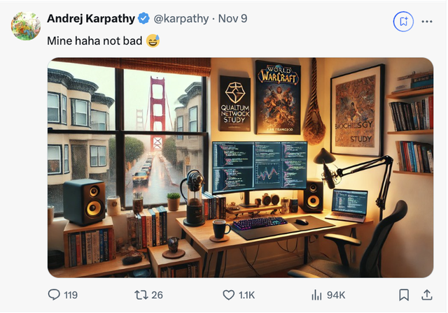 ChatGPT新玩法火了： 一句话画出你的真实生活，大神Karpathy玩上了  第1张
