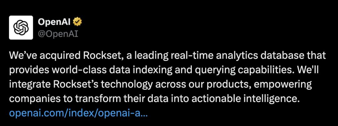 OpenAI 突然收购实时分析数据公司，传统数据库厂商：快来，OpenAI 又带我们玩了  第1张