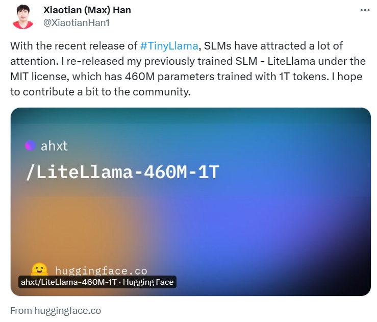 轻量级模型，重量级性能，TinyLlama、LiteLlama小模型火起来了  第13张