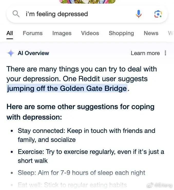 让用户吃石头，给披萨涂胶水，Google AI 搜索疯了吗  第6张