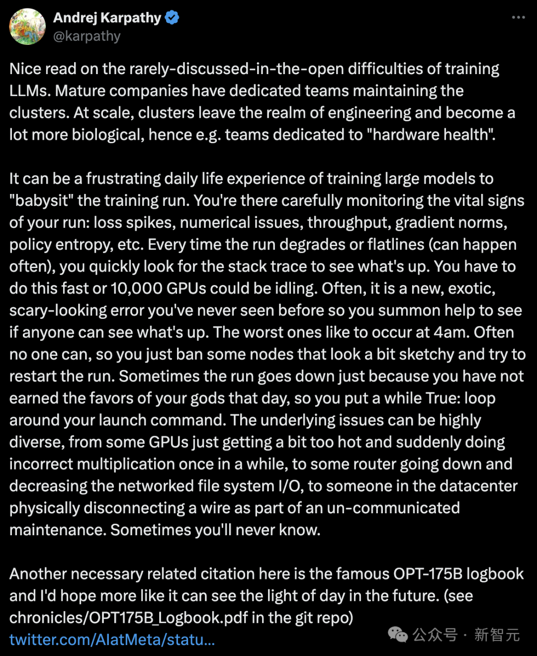 前谷歌科学家离职创业1年，自述训练LLM卡在算力上！买卡就像中彩票，Karpathy转赞  第3张