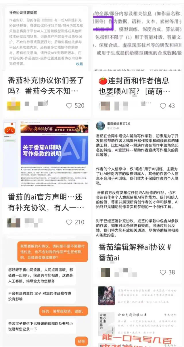 潮声丨“番茄”一纸协议引发热议：网文作者被要求作品“喂”AI？  第4张