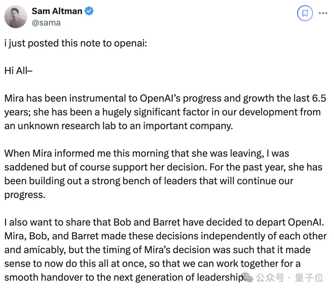 OpenAI连丢3高管，光杆司令奥特曼紧急扶持华人上位！半年流失15员大将  第1张