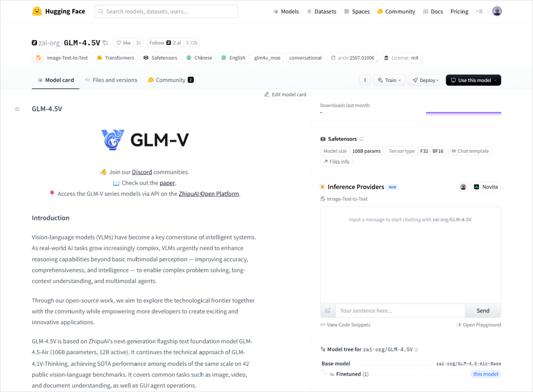 刚刚，智谱开源了他们的最强多模态模型，GLM-4.5V。  第1张