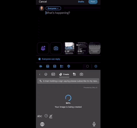 微软把DALL-E 3集成到键盘，任何APP中都可生图！  第2张