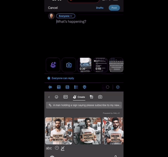 微软把DALL-E 3集成到键盘，任何APP中都可生图！  第3张