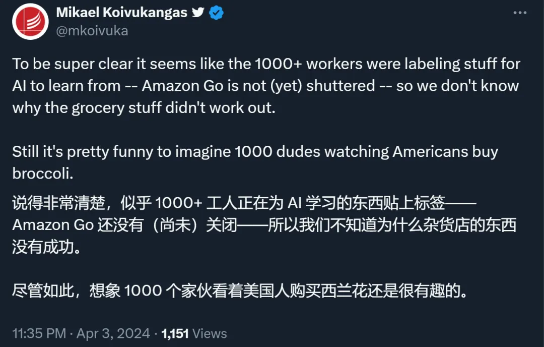 AI无人商店背后，是上千个印度人通过摄像头看美国人买西蓝花？  第10张