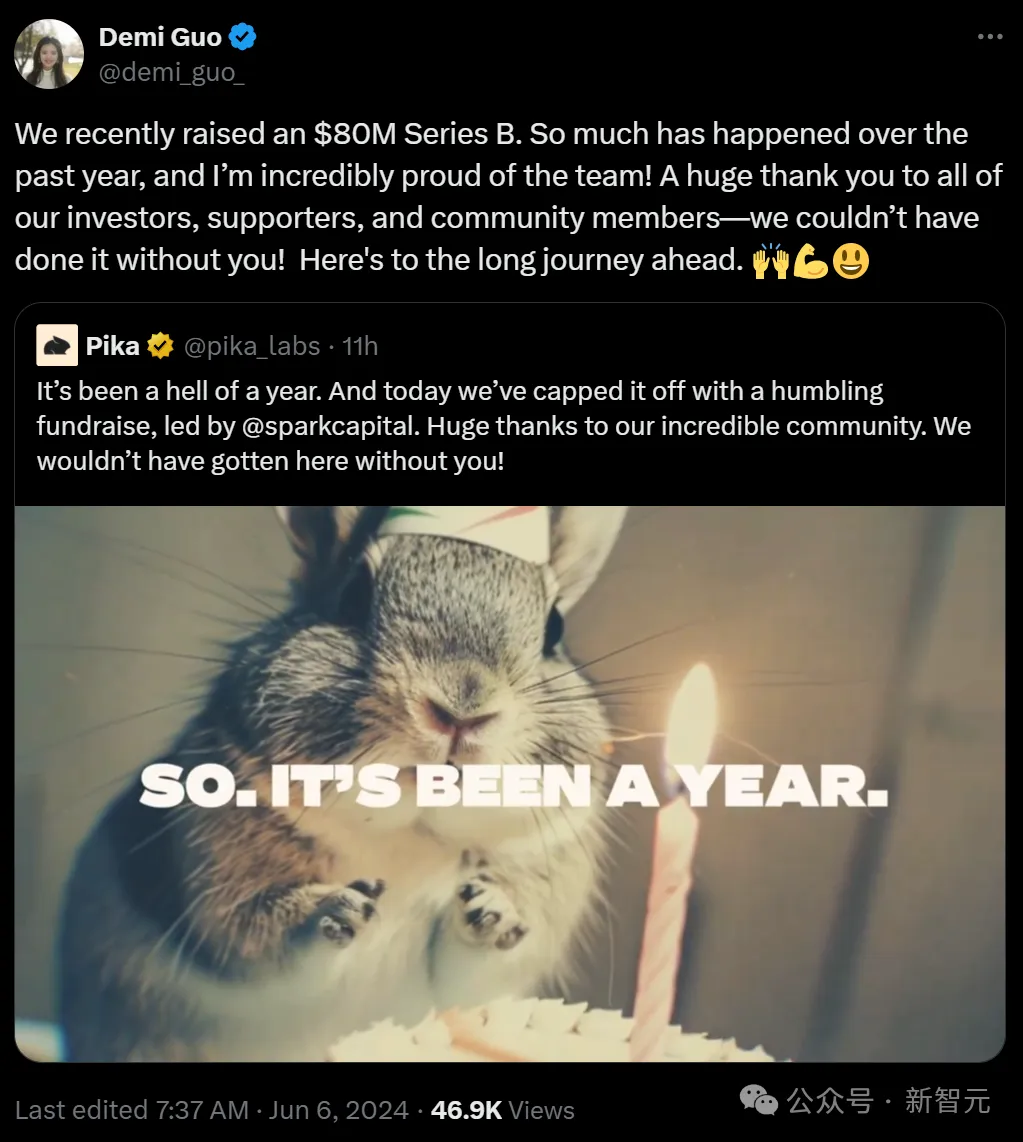 斯坦福天才少女一年缔造5亿美元独角兽！Pika再获8000万美元融资，金牌团队阵容首度曝光  第5张