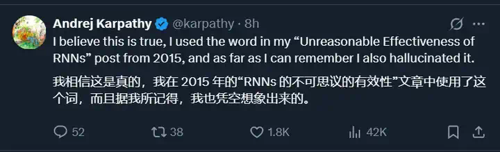 「幻觉」竟是Karpathy十年前命名的？这个AI圈起名大师带火了多少概念？  第2张