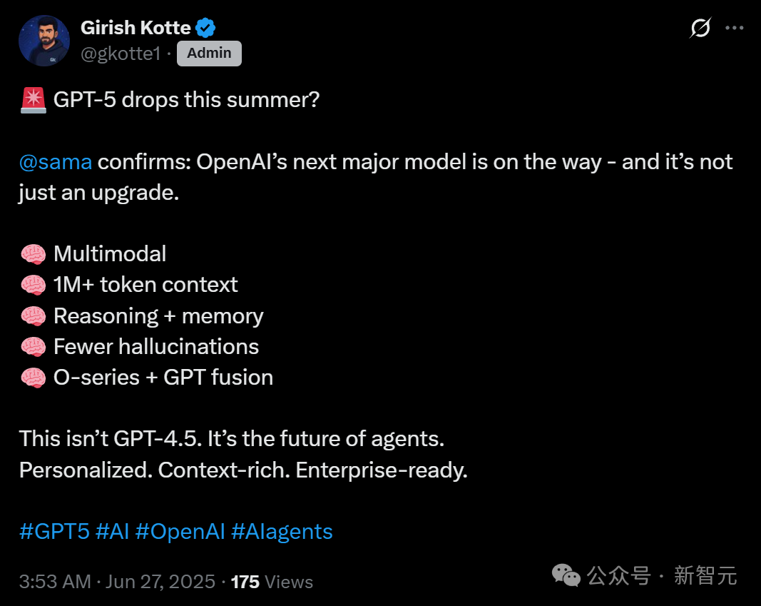 OpenAI员工爆料：已抢先体验GPT-5！7月上线，疑似完全多模态  第11张