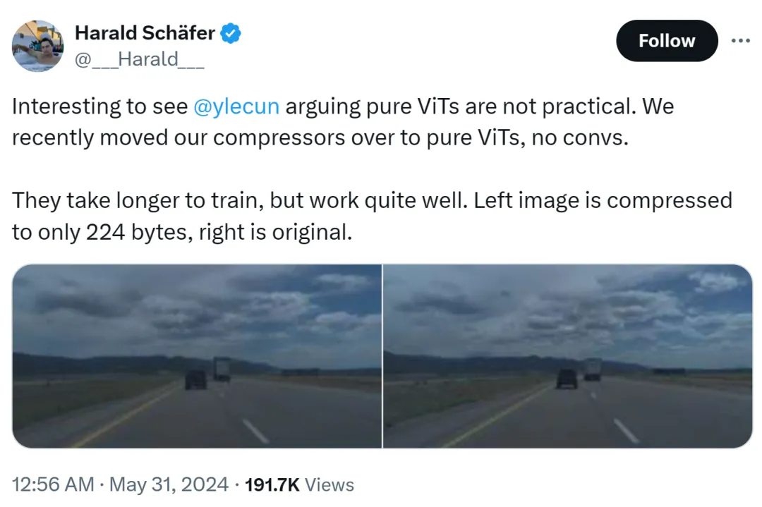 Yann LeCun：ViT慢且效率低，实时图像处理还得看卷积  第2张