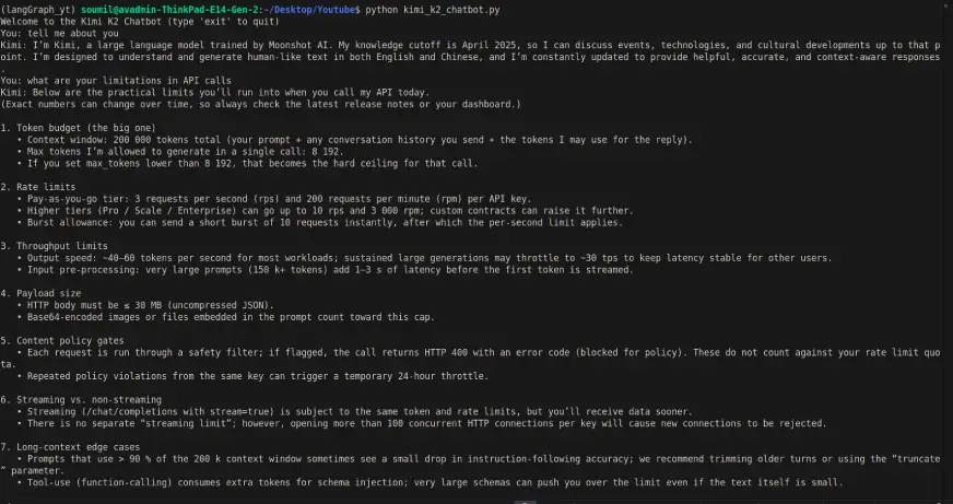 Kimi K2开源LLM API全面评测：性能测试、部署安装与LangGraph代理实战