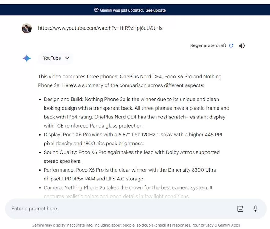 如何使用Google Gemini总结YouTube视频
