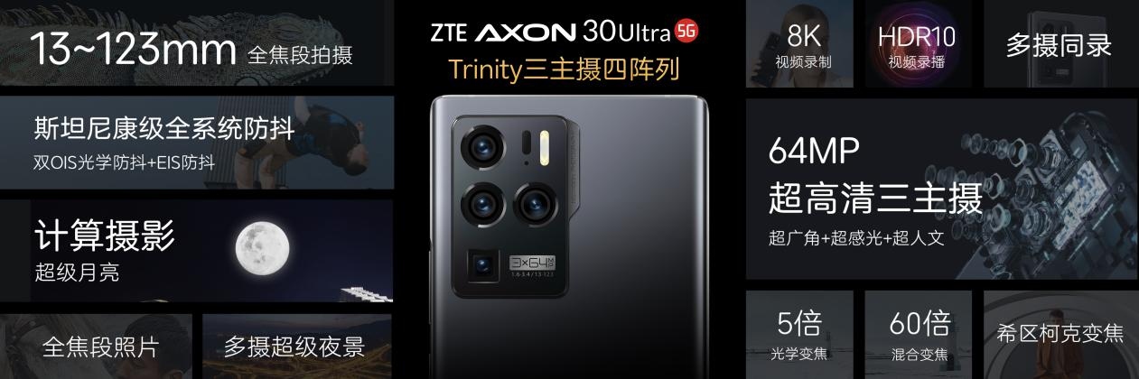 三主摄影像旗舰中兴Axon 30 Ultra正式发布  第5张